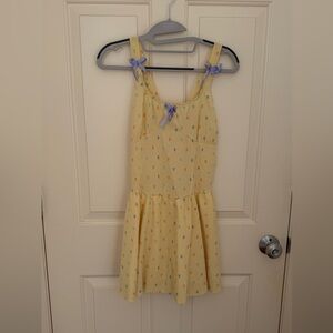 Yellow Dress with Purple Accents